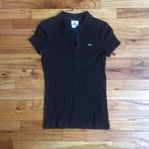 Lacoste Brown Knit Polo Sz 40
